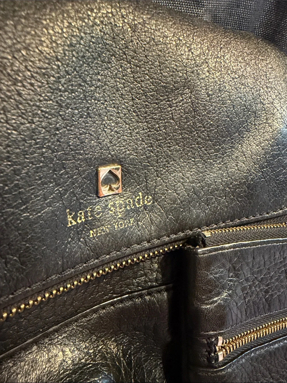kate spade black pebbled